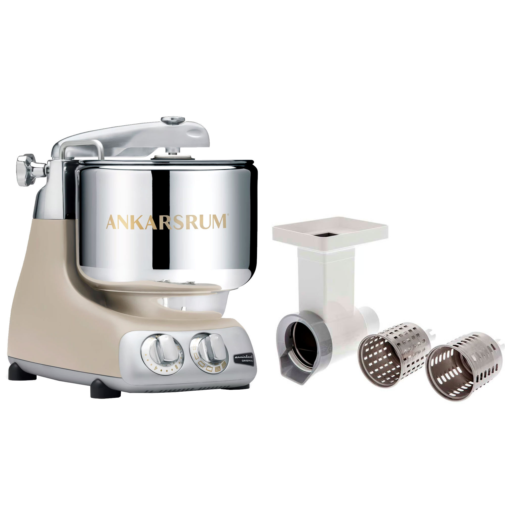 Ankarsrum Assistent Original Akm6230 Harmony Beige   Grøntsagssnitter