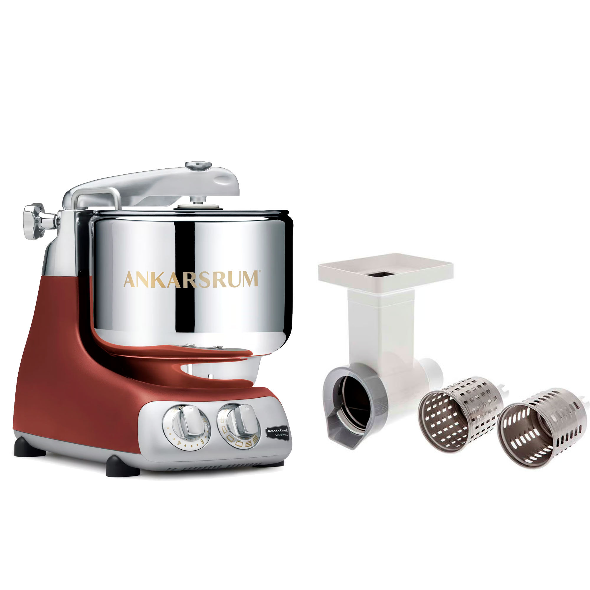 Ankarsrum Assistent Original Akm6230 Rustic Maroon   Grøntsatssnitter