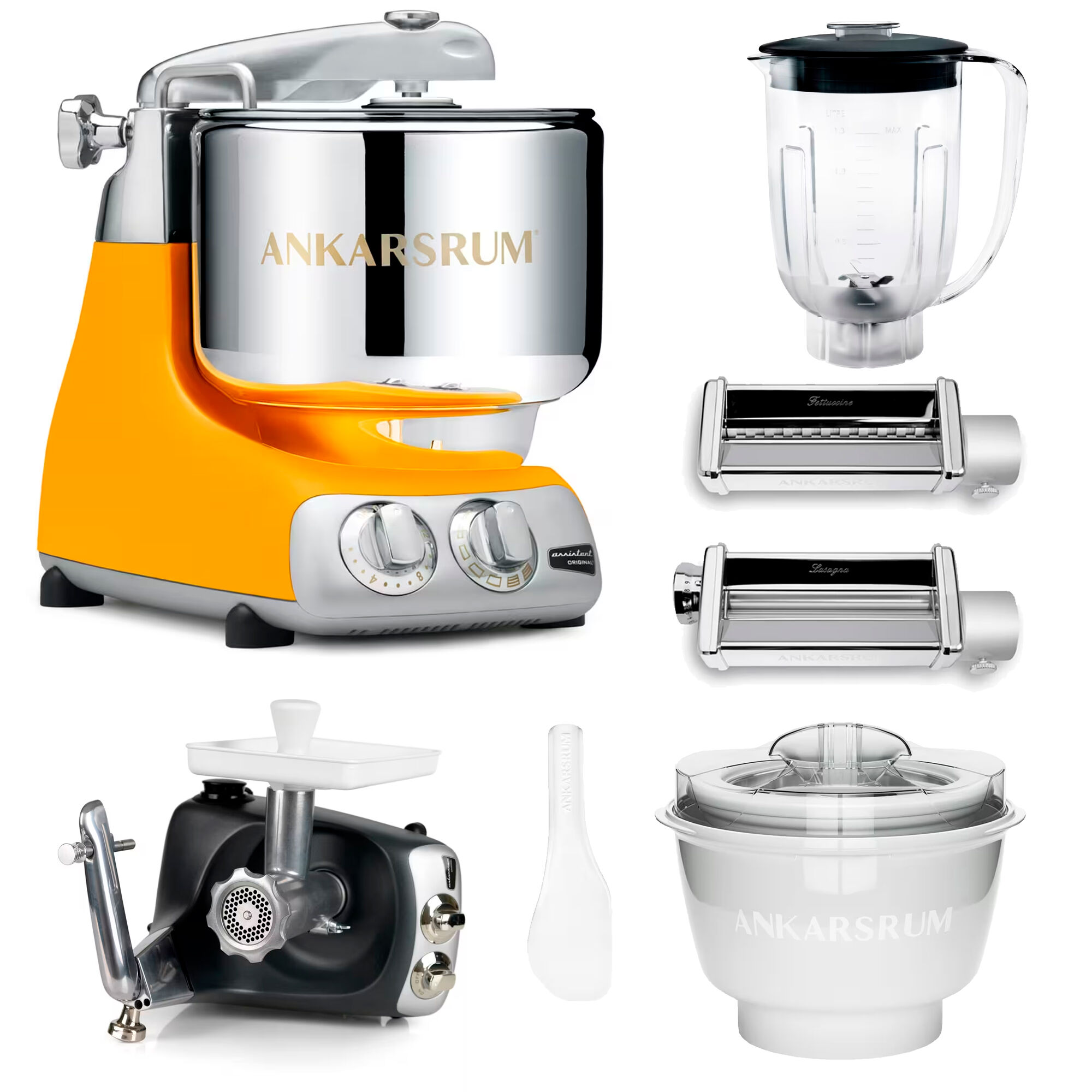 Ankarsrum Assistent Original Køkkenmaskine Med Middagspakke  Sunbeam Yellow