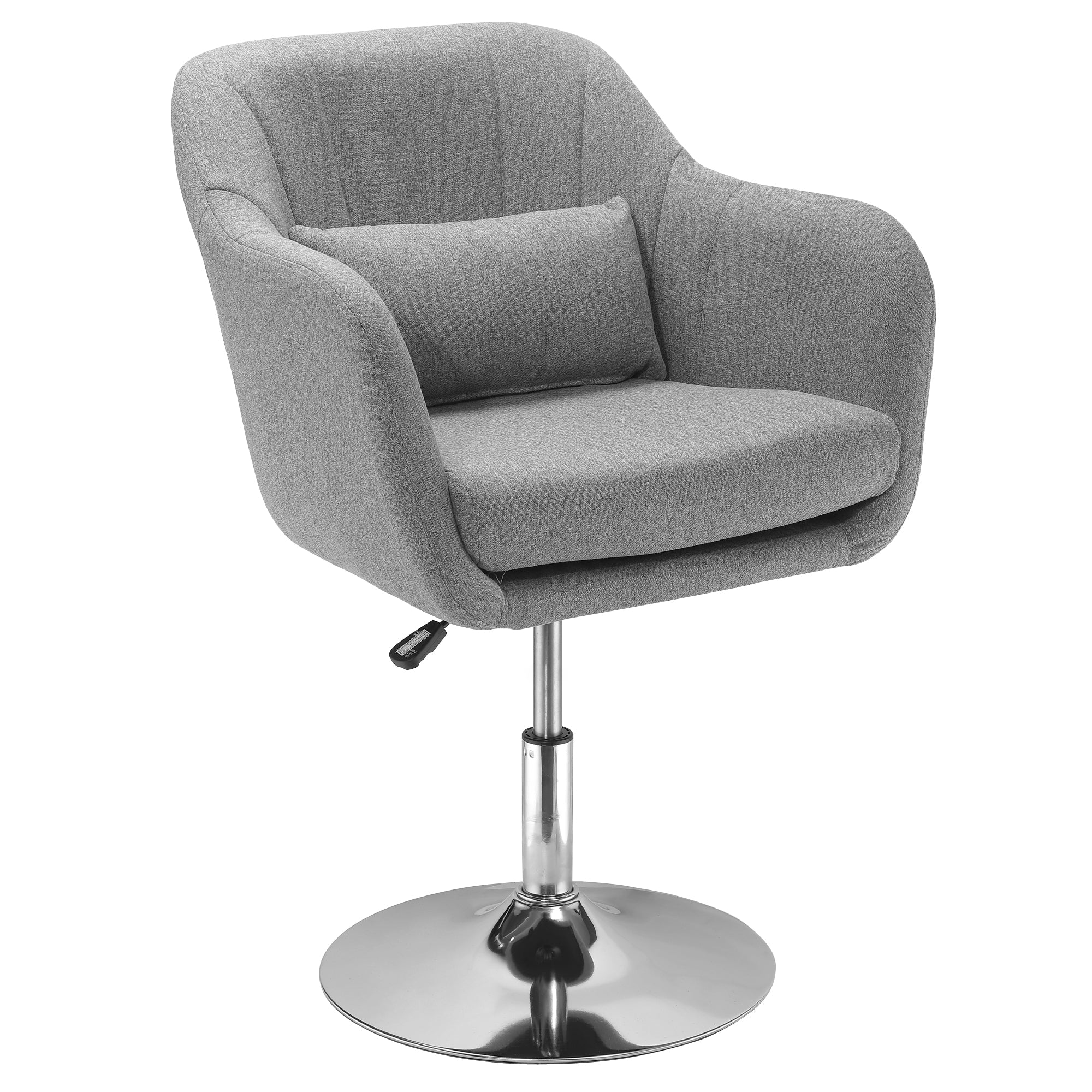 Arbejdsskammel Drejeskammel Op Til 136 Kg Højdejusterbar Hørlignende Polyester Stål Grå 60 60 79-91 Cm