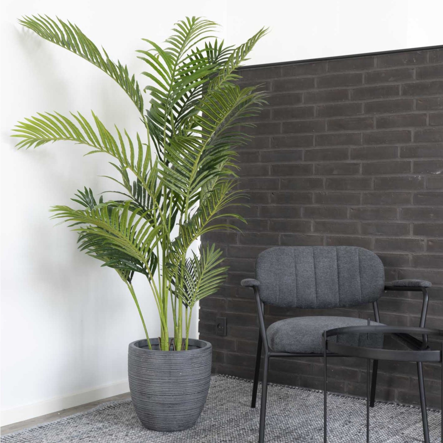 Areca Palme Kunstig Plante Højde 175 Cm