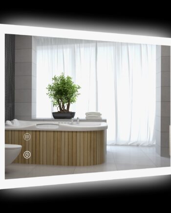 Badeværelsesspejl  Baggrundsbelyst  Touchfunktion  Hukommelsesfunktion  Dugfri  70   50 Cm