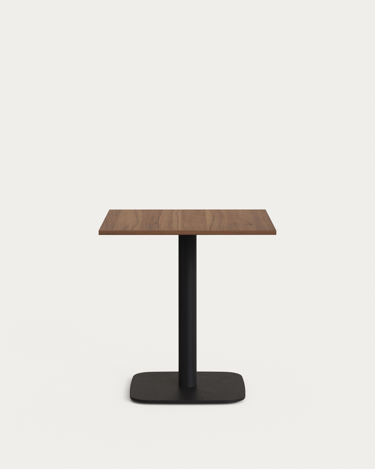 Barbord Højbord Kave Home Tiaret ø69 H74 Cm Mørk Natur Stål Spånplade Moderne Nordisk