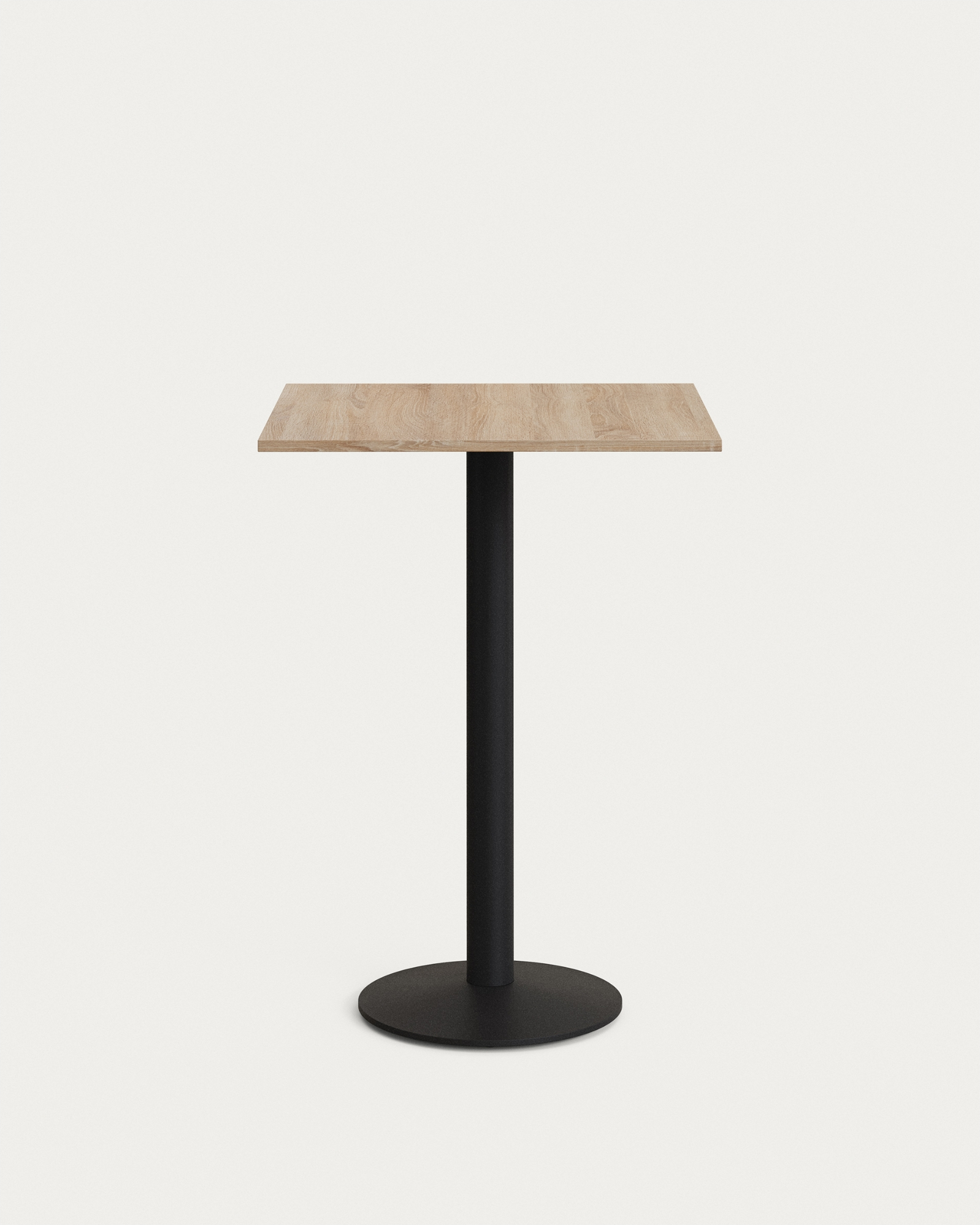 Barbord Kave Home Tiaret Rund Fod ø60 H98 Cm Stål Spånplade Lys Natur
