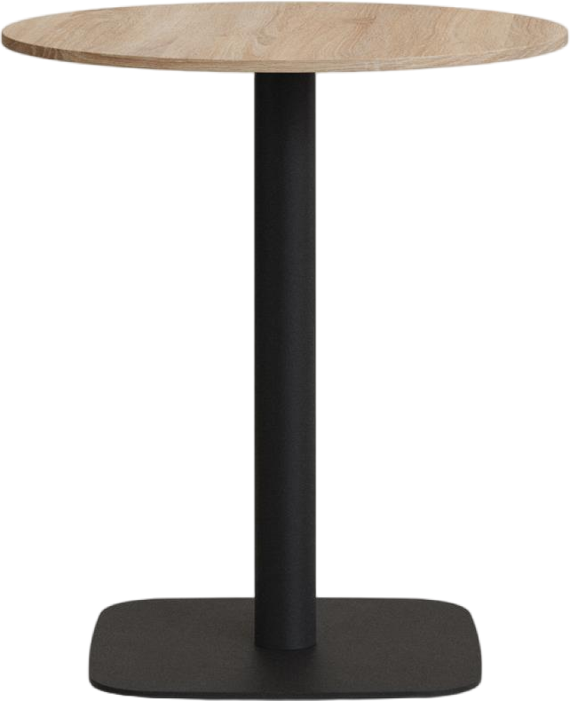 Barbord Kave Home Tiaret Rund ø60 H98 Cm Lys Natur Stål Spånplade
