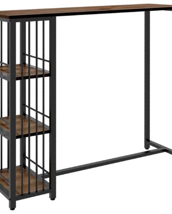 Barbord  Ståbord  Køkkenbord  Industrielt Design    Hylder  120   40   105 Cm  Sort   Brun