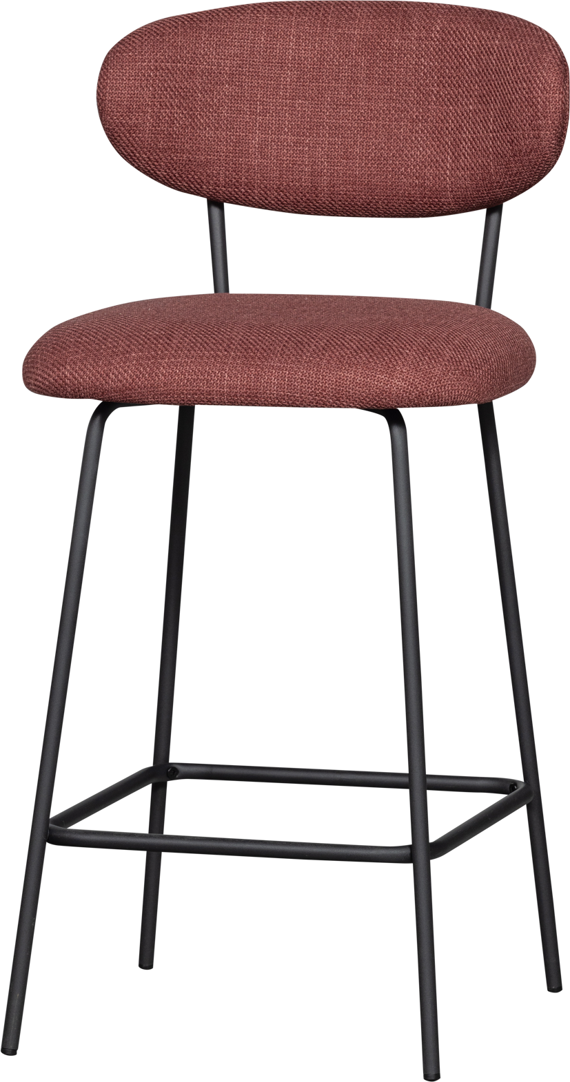 Barstol Woood Collection Kjeld Lyserød Polyester Matsort Metalbase