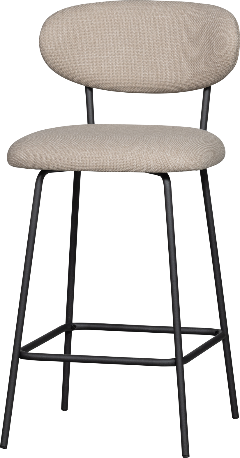 Barstol Woood Collection Kjeld Natur Polyester Polstret Metalbase H93 Sædeh66