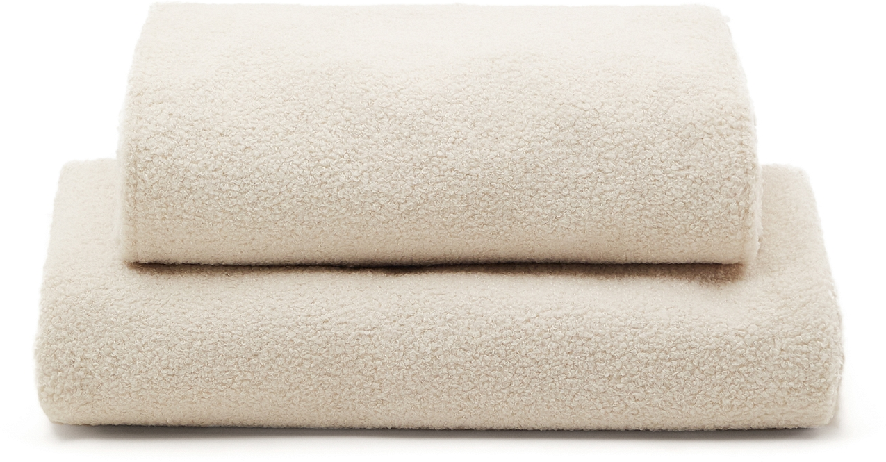 Betræk Til Sengeramme Kave Home Martina Beige Shearling-effekt 180 200 Cm 100 Genanvendt Polyester Oeko Tex