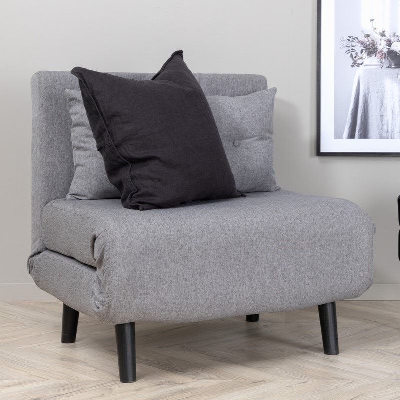 Blund Sovesofa Eller Lænestol   Gråt Stof