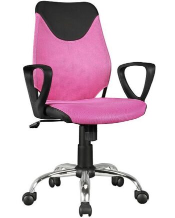 Børneskrivebord Sort Pink Til Børn Fra   år Med Ryglæn Børnedrejestol Børnestol Ergonomisk   Højdejusterbar Stol