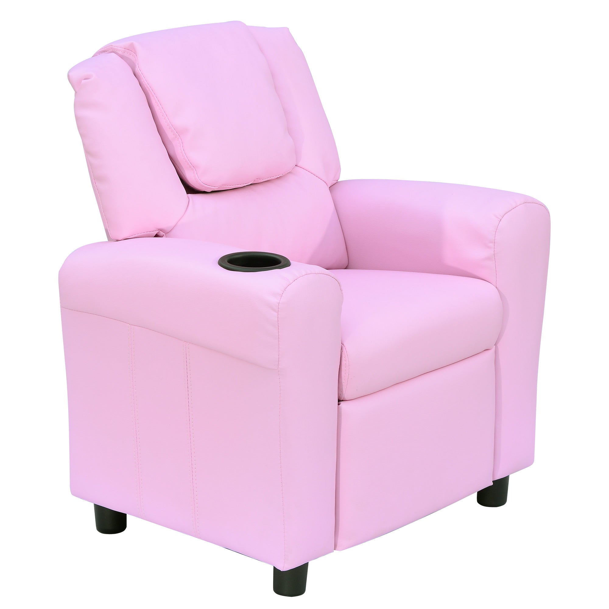 Børnesofa Børnelænestol Med Fodstøtte Armlæn Kopholdere Justerbar Ryglæn Chaiselong Børnesofa Lænestol Børnesofa Til - -årige Drenge Og Piger Pink