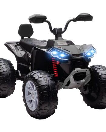 Børns Elektriske Atv  24v Elektrisk Køretøj Med   Hjul  Forlygter  Usb-port  Mp3-funktion      Km     -  år