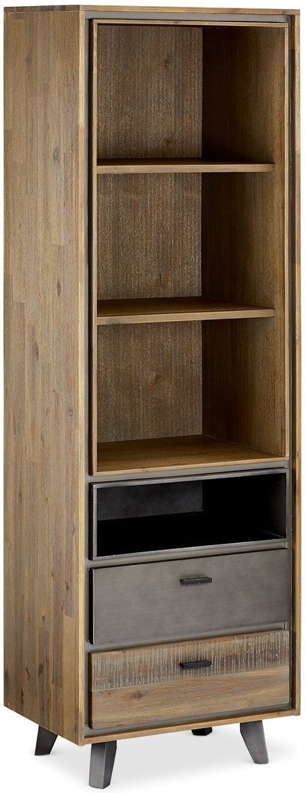 Bogreol Raymond Hallmark Derby Akacietræ Hylder Skuffer H187xb60xd40 Cm Brun