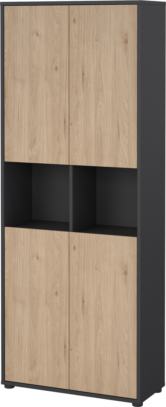 Bogreol Reol Vesterholm Formé Låger Jackson-hickory Matgrå Spånplade H204ã B80ã D34 Cm