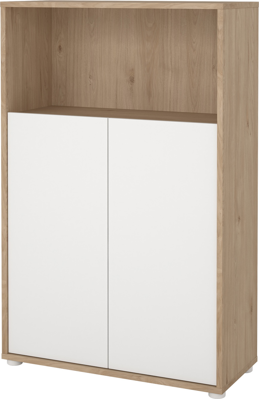Bogreol Reol Vesterholm Formé Skabe Hvid Jackson Hickory Spånplade H124 B80 D34 Cm