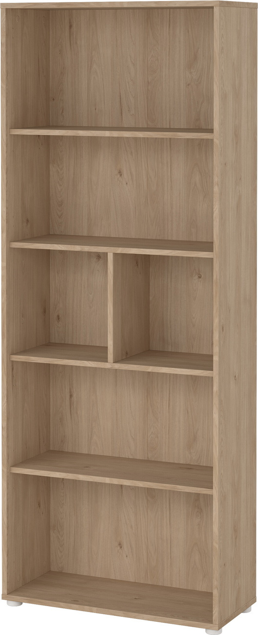 Bogreol Vesterholm Formé Hylder H205xb80xd34 Cm Jackson Hickory Spånplade Mdf Bagpanel