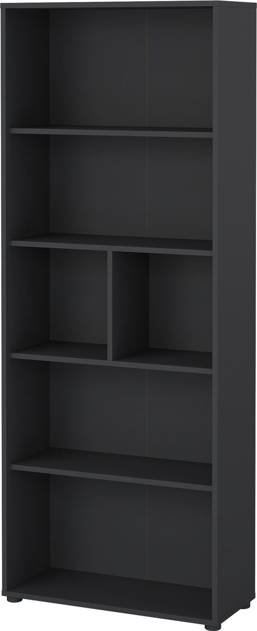 Bogreol Vesterholm Formé Hylder Mat Grå Spånplade Bagpanel Mdf H204ã B80ã D34 Cm