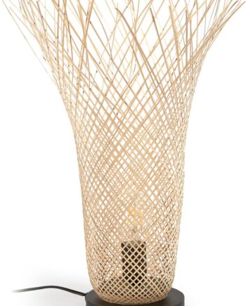 Bordlampe Kave Home Citalli Naturlig Bambus   Rustik Kolonial Stil H50xb26 Cm