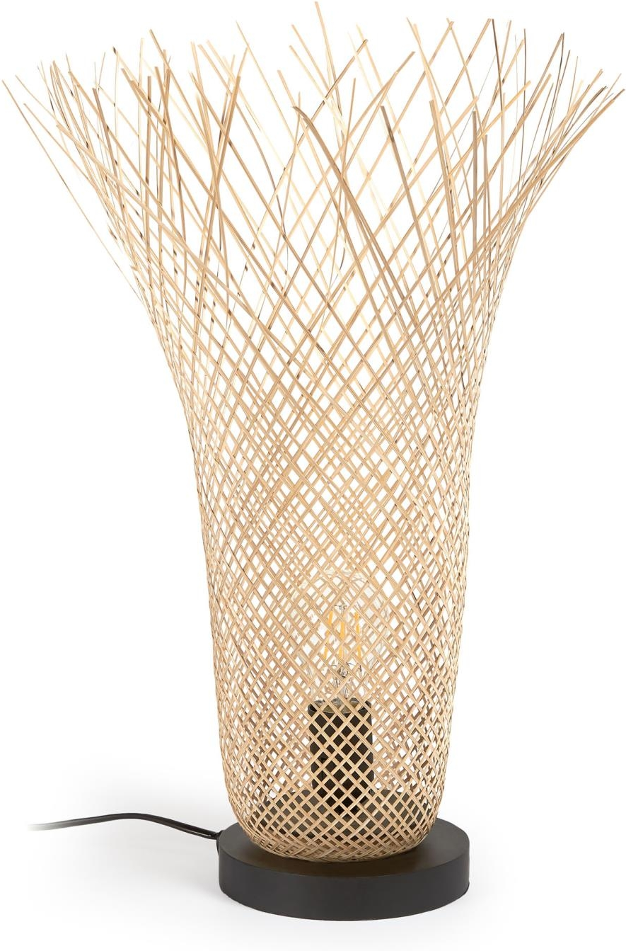 Bordlampe Kave Home Citalli Naturlig Bambus Rustik Kolonial Stil H50xb26 Cm