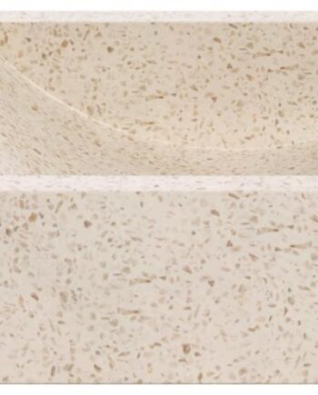 Bordplade Håndvask Kave Home Delina Hvid Terrazzo 45ã 40ã 12 Cm