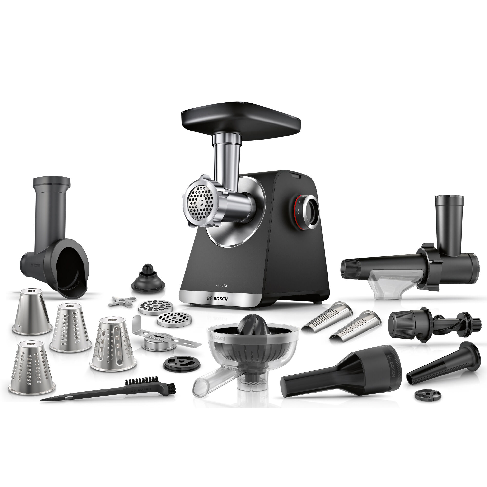 Bosch Multipower Series   Mfws682b Kødkværn  Sort Sølv