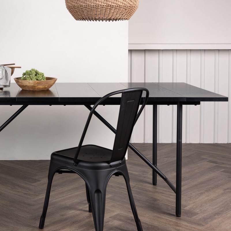 Calma- Spisebord Fineret Sort Eg Rektangulær 90 200 Cm
