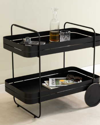 Carrito Serveringsvogn   Sort Metal