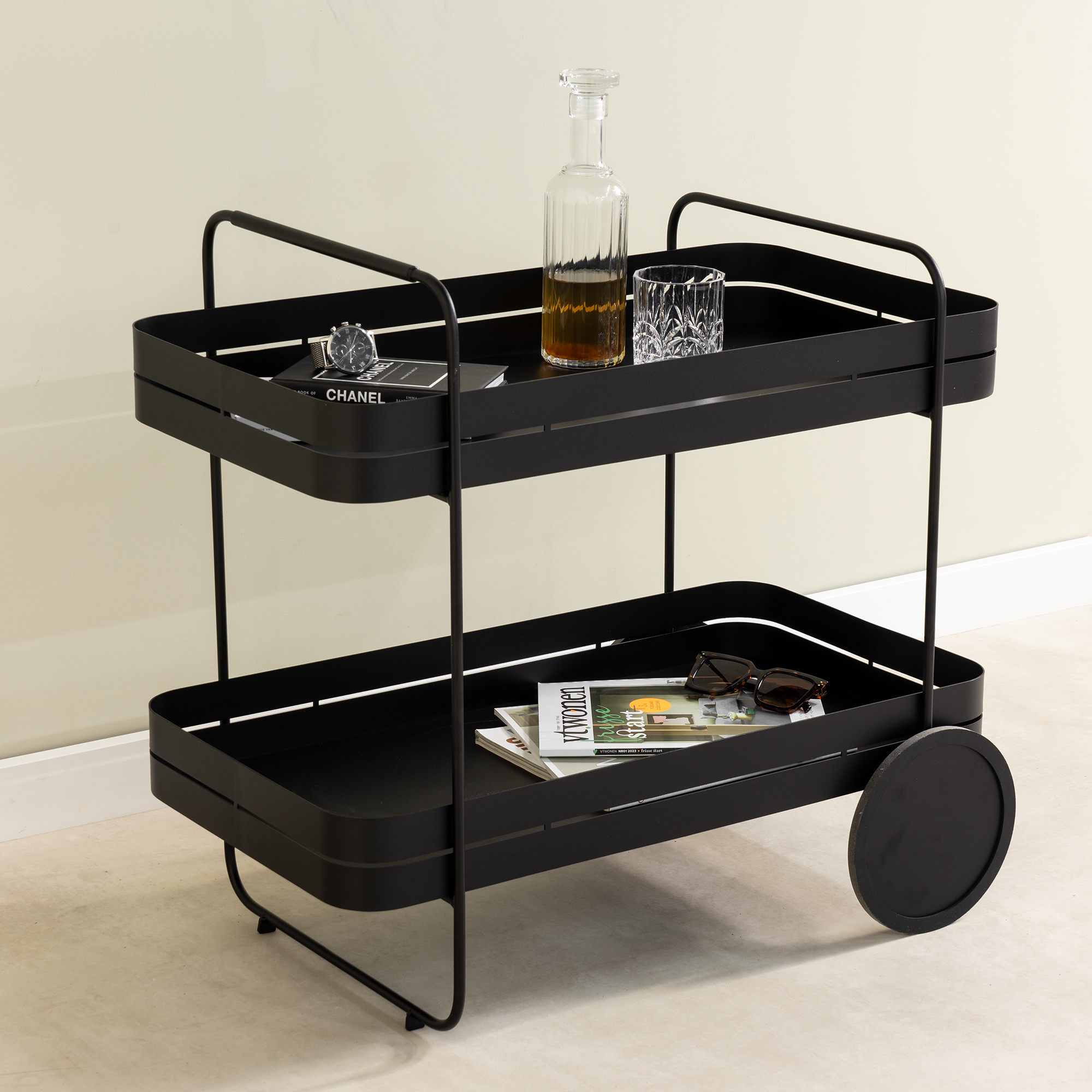 Carrito Serveringsvogn   Sort Metal