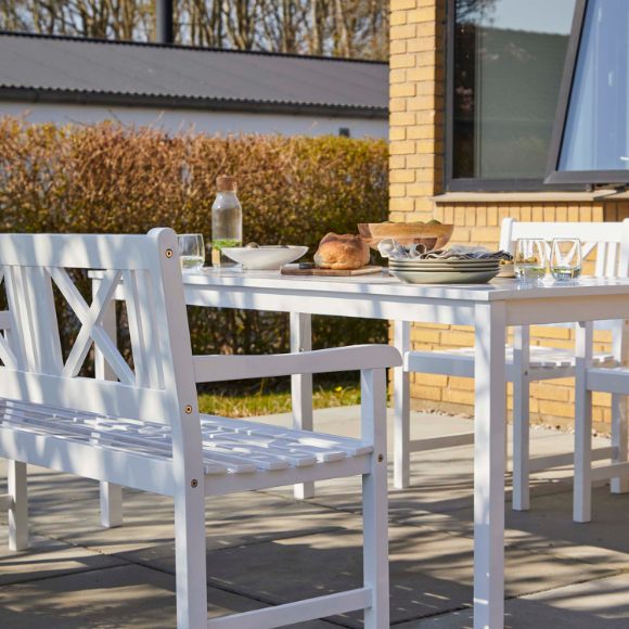 Croix Havebord Hvid Mahogni 80 165 Cm