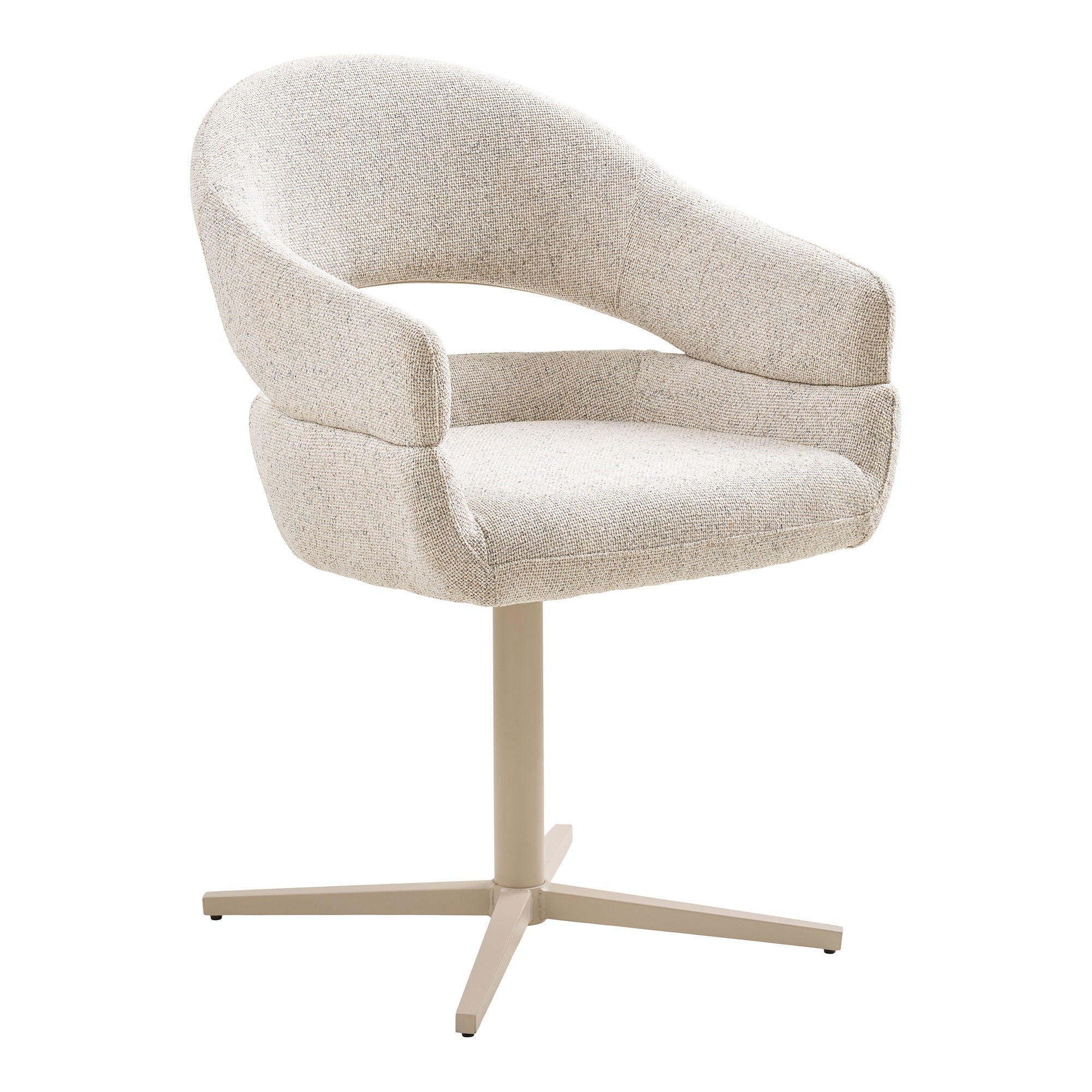 Dover Spisebordsstol Spisebordsstol Med Drejefod Beige Meleret Sandfarvede Ben Hn1015 Sæt Af Stk