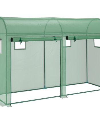Drivhus Med Vindue  Dør  Stålfoliedrivhus  Drivhus Med Pe-netfilm Til Altan  Have  Tomathus 300x100x200cm  Tomatdrivhus Til Grøntsager  Blomster  Planter  Grønt