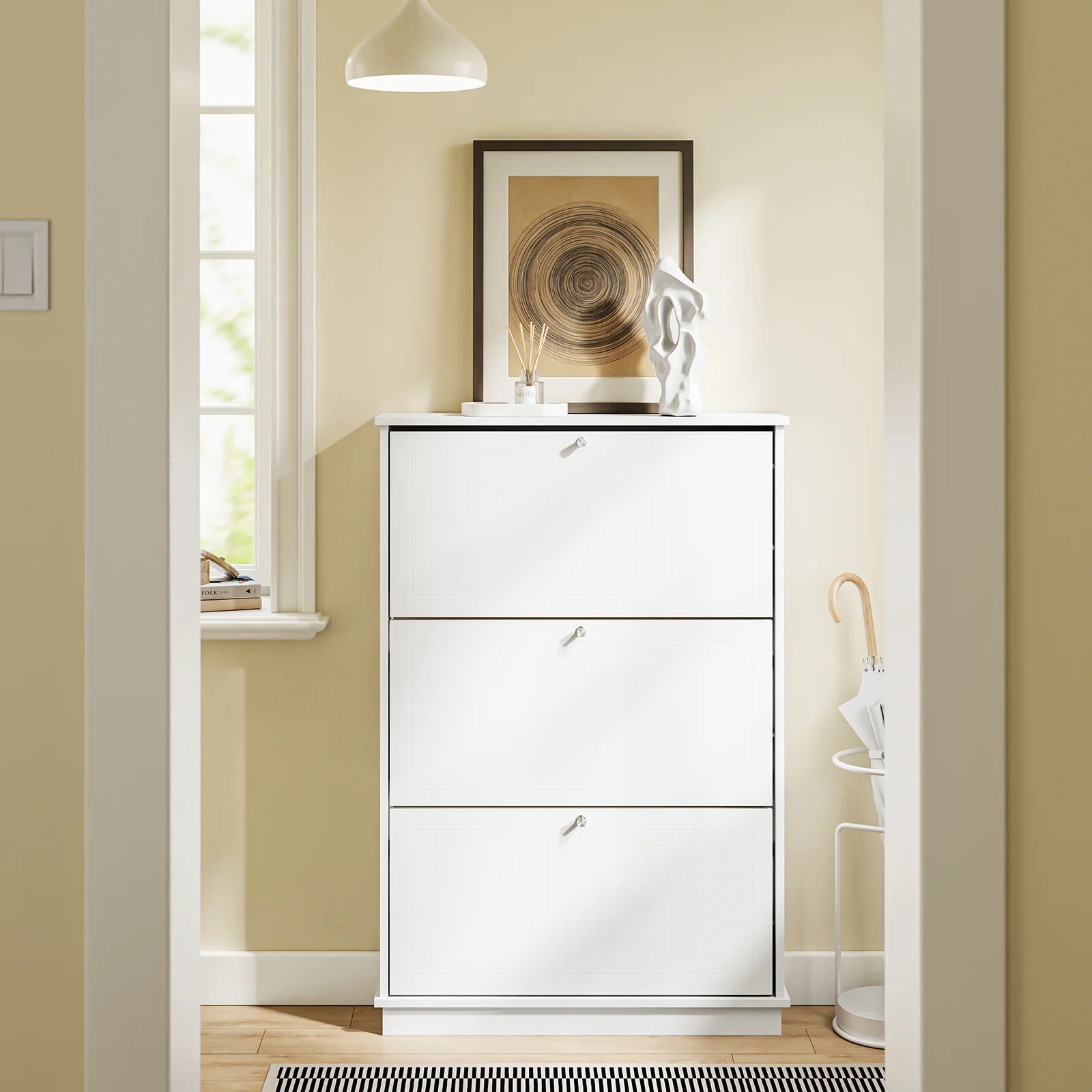 Ekstra Smalt Skoskab Hvid Kun 18 Cm Dybt 105 18 78 Cm