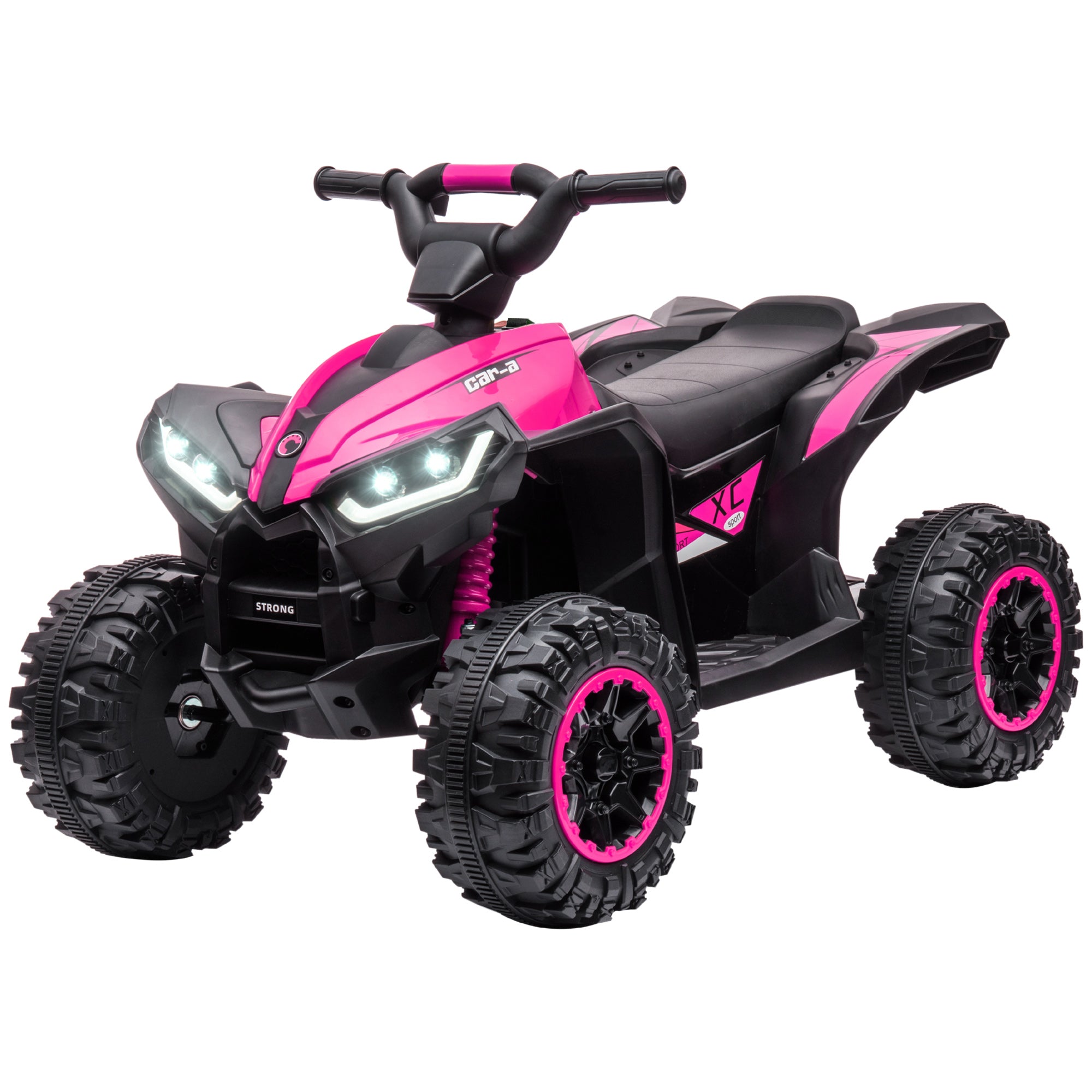 Elektrisk Børne-quad - Km Lys Musik Til - år Op Til 25 Kg Pink Sort