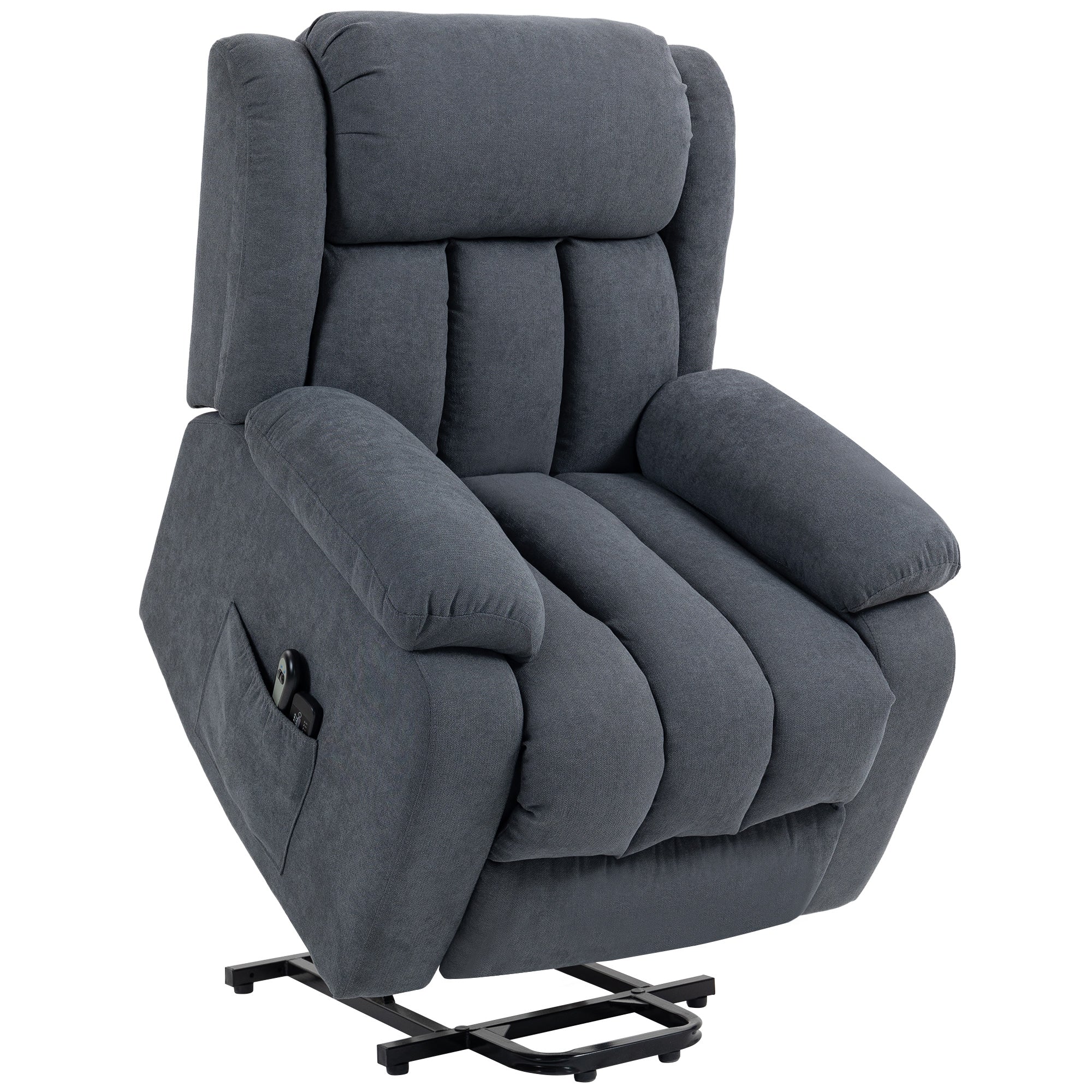 Elektrisk Lænestol Med Løftefunktion Lænefunktion Massagefunktion 93x91x103 Cm Mørkegrå