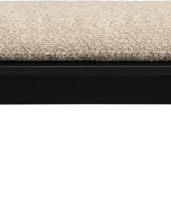 Entrébænk Dutchbone Shiho Antracit Gummitræ Med Polstret Bouclé-sæde 85x35x38 Cm