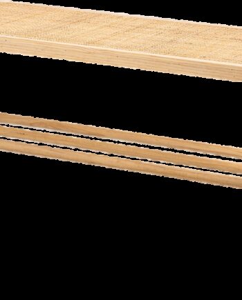 Entrébænk Nordlys Furniture Asugi Beige Rattanflet Med Opbevaringshylde 90ã 35ã 52 Cm Fsc-træ