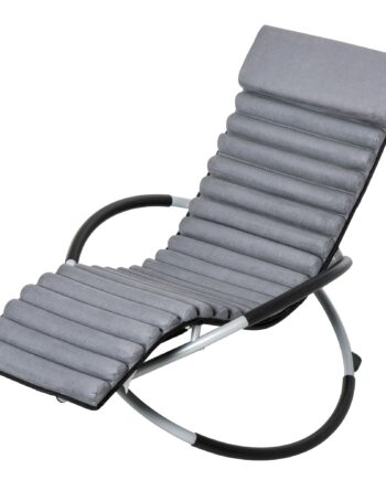 Ergonomisk  - -  Gyngestol Havestol Gyngestol  Metal  Texteline  Kugleformet  Mørkegrå  145   74   86 Cm