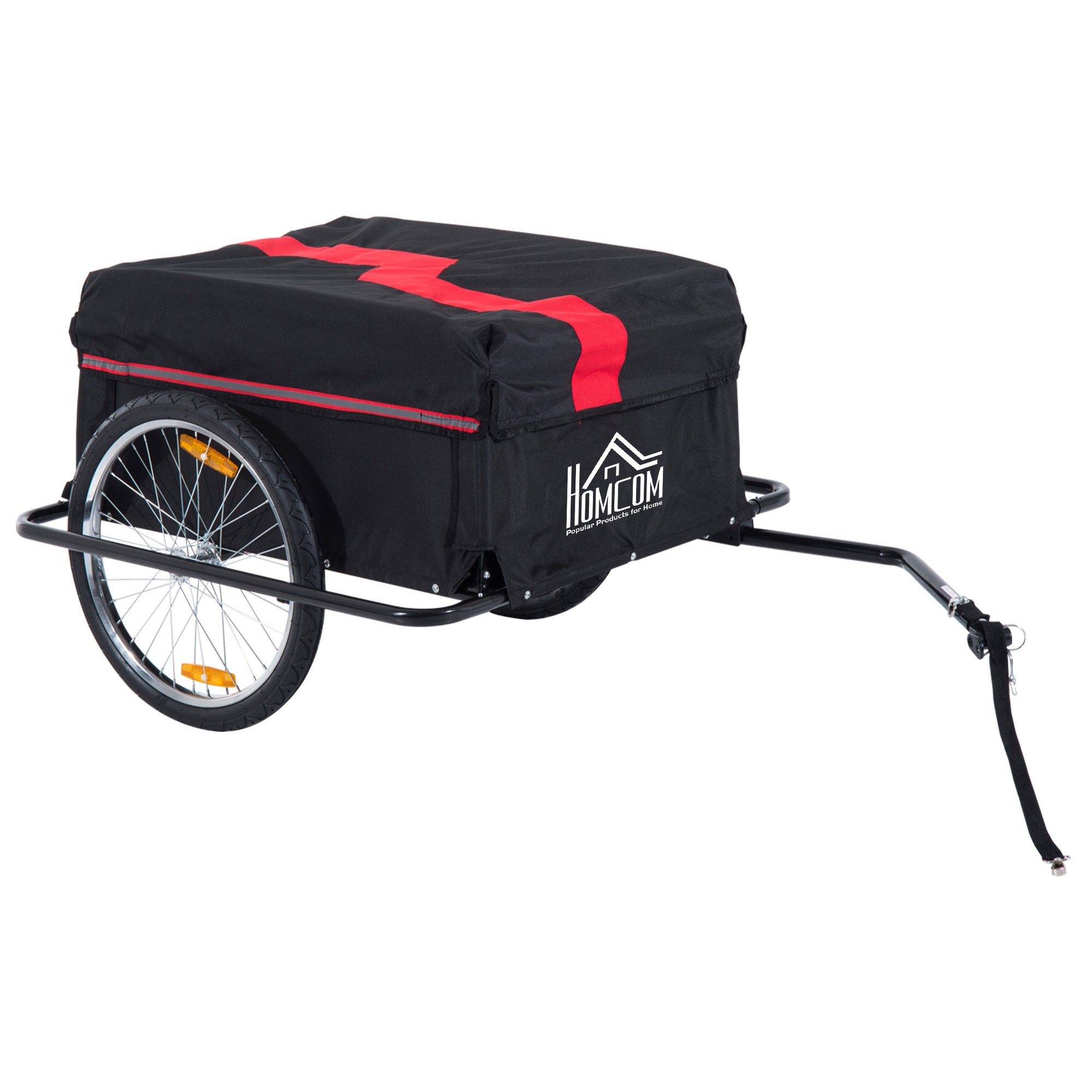 Foldbar Cykeltrailer Med Kobling Transportvogn Lasteevne Op Til 40 Kg Transporttrailer Til Cykelhåndvogn 140 88 60 Cm