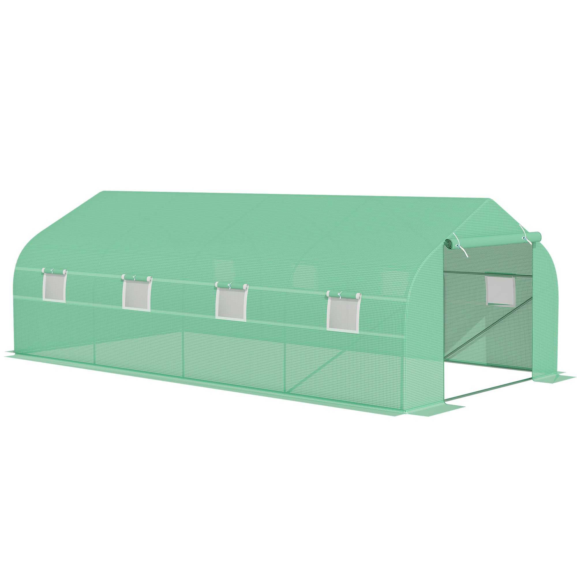 Foliedrivhus Polytunnel Drivhus Kold Ramme Plantehus Tomathus Gavltag 595 300w 200h Cm