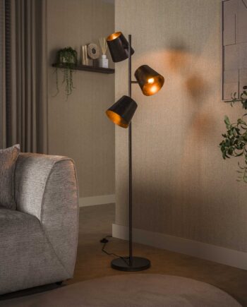 Freedom Gulvlampe Med   Justerbare Skærme   Brun Metal Levering Uden Pære