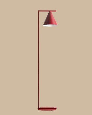 Frigg- Gulvlampe   Vinrød Metal