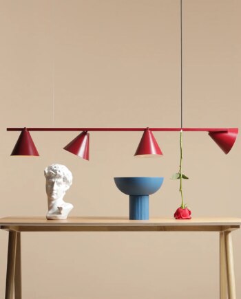 Frigg Loftlampe   Vinrød Metal