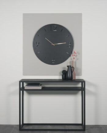 Fuga Vægur   Sort Stål  Diameter 60 Cm