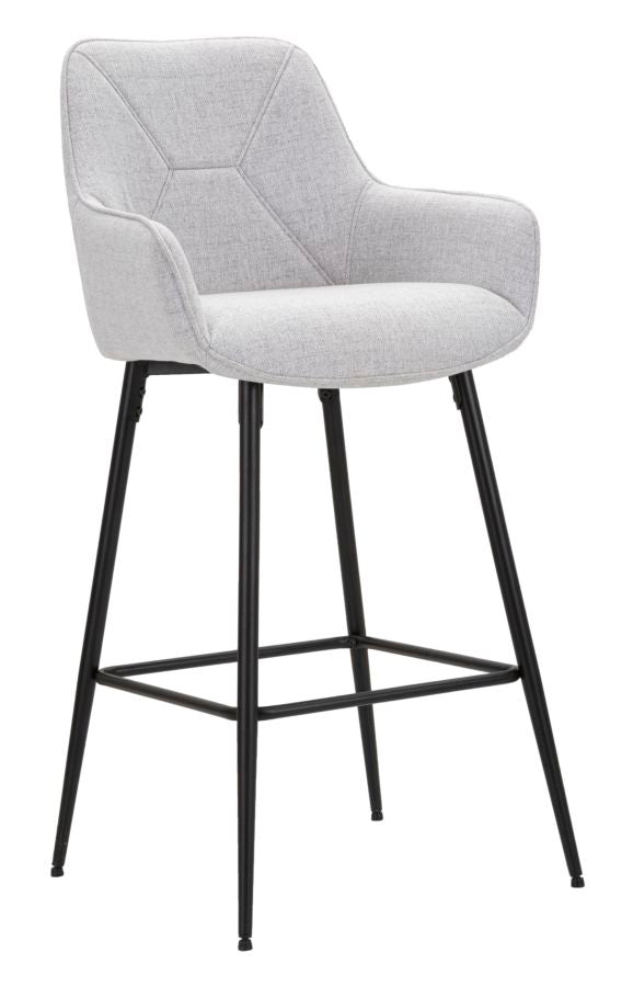 Glam Barstol   Træ  Metal Og Stof   55x55x109 Cm
