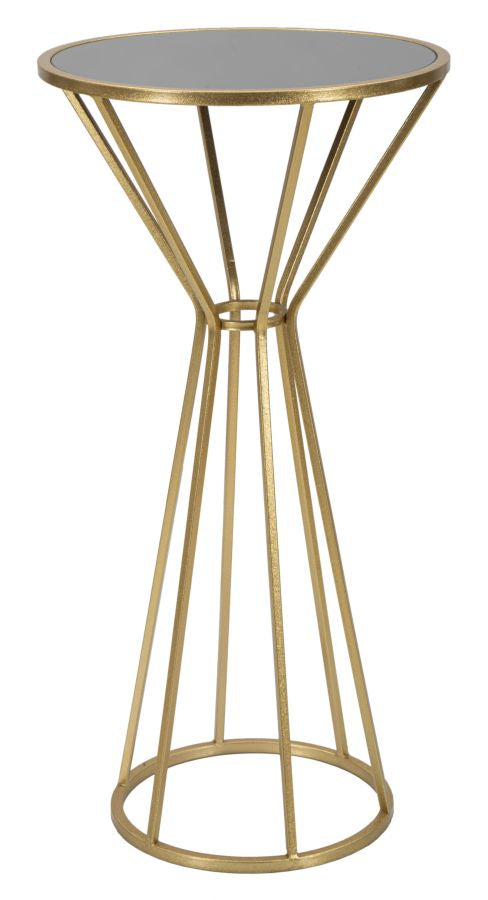 Glam Sidebord   Metal Og Mdf   40x80 Cm