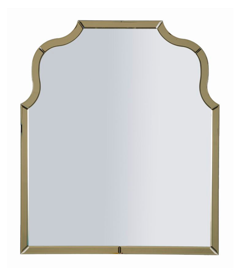 Glam Spejl Med Guldfarvet Ramme  78x93 Cm