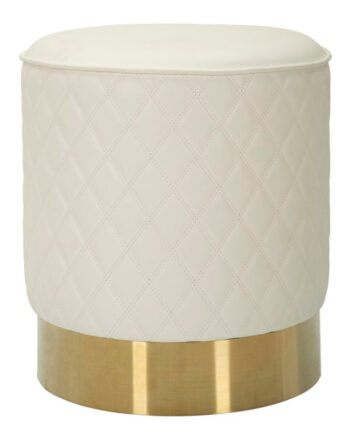 Glam Taburet   Træ  Mdf  Metal   36x39 Cm