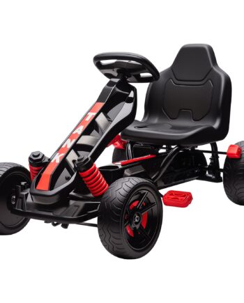 Gokart Med Pedaler  Pedalbil Til Børn Med Bremse  Skridsikre Hjul  Metalramme   -  år  Rød