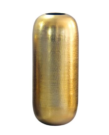 Guldfarvet Gulvvase 60 Cm   Aluminium     Designvase Til Stuen